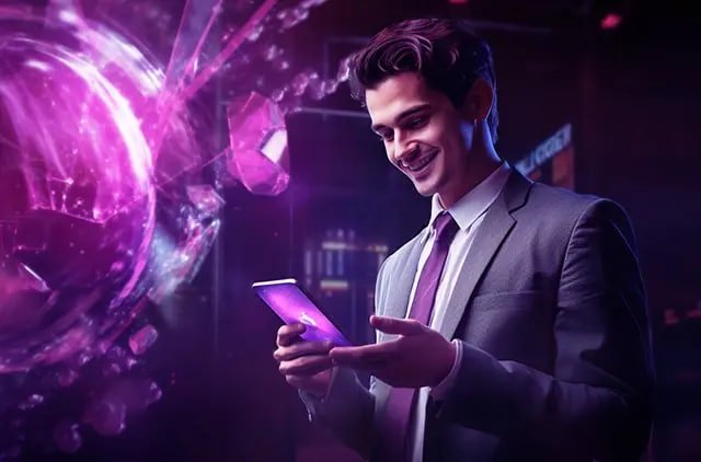 Filipino player navigating the fa77 Game Lobby on a mobile phone to choose a game category